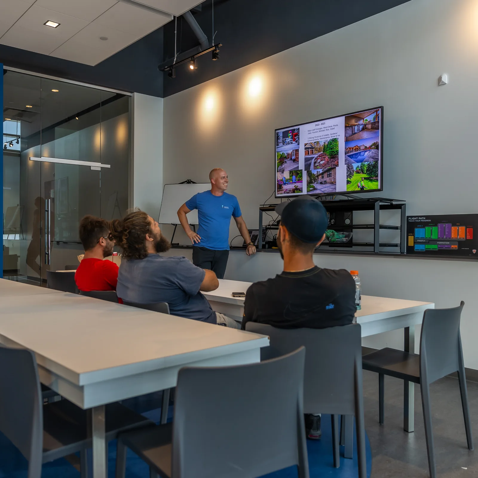 Creative Concepts team attending an internal training presentation.